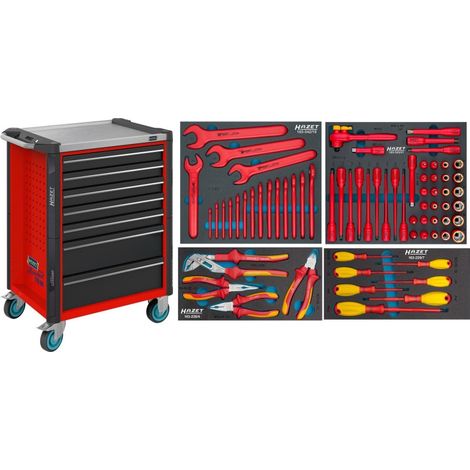 Servante d'atelier outils isolé 1000V 70 pièces HAZET (1/5)