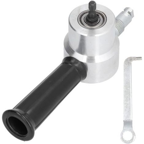 Coupe-tôle à double tête avec accessoires de perçage et de poinçonnage multifonctionnels, y compris une clé, capable de couper des lignes droites, des courbes et des cercles. (1/5)