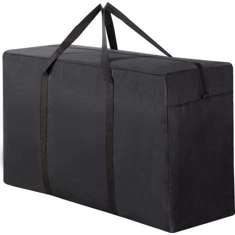 Sac de déménagement extra large et ultra-résistant de 190 L, noir, à fermeture rapide, noir, 120 L (1/5)