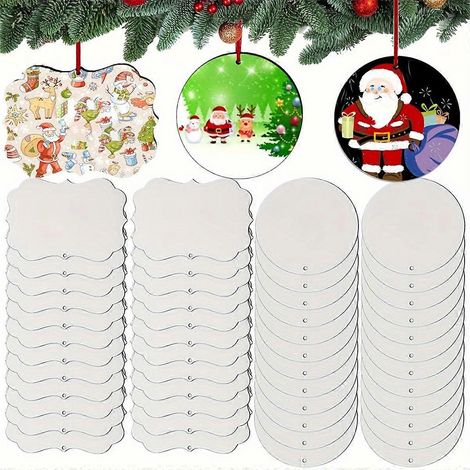 24 Stück Weihnachts-Sublimationsrohlinge zum Aufhängen