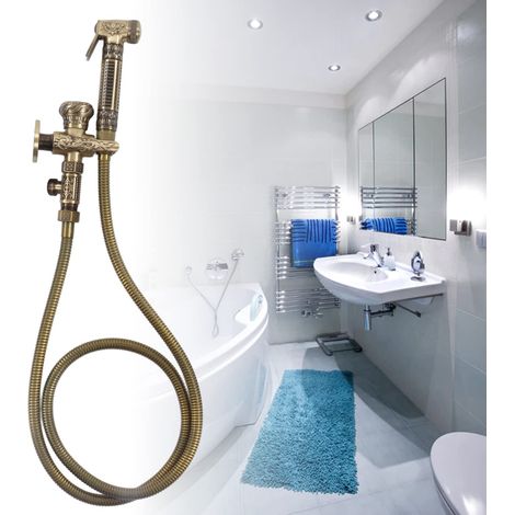 Antique Bidet Pulvrisateur G1 Toilette 2 Poignes Salle De Bains Mitigeur Robinet Haute Pression Cuivre Surface pour Bronze Laiton 6.6 Pieds Couleur Rpet Stain Remov Tapis Spot Sprays De Nettoyage (1/5)