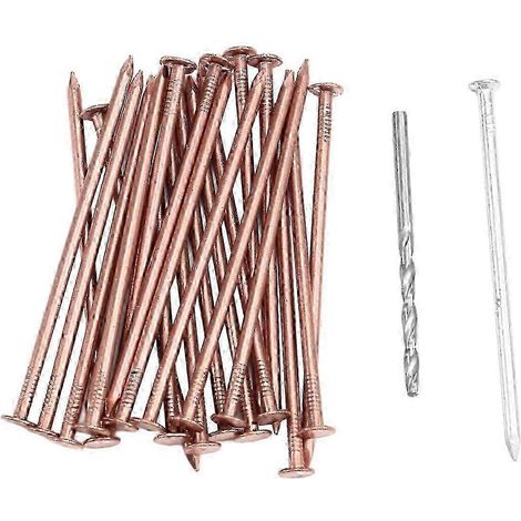 Lot de 25 clous en cuivre pur de 3,5 pouces pour l'abattage d'arbres (1/5)