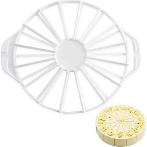Coupe Gateau Patisserie 14/16,Decoupe Gateau de Plastique,Diviseur Tarte,Couteau à Gateaux Rond,Coupe Part de Gateau Patisserie,Séparateur de Gateaux,Ustensile de Cuisine pour Couper Tartes (1/5)