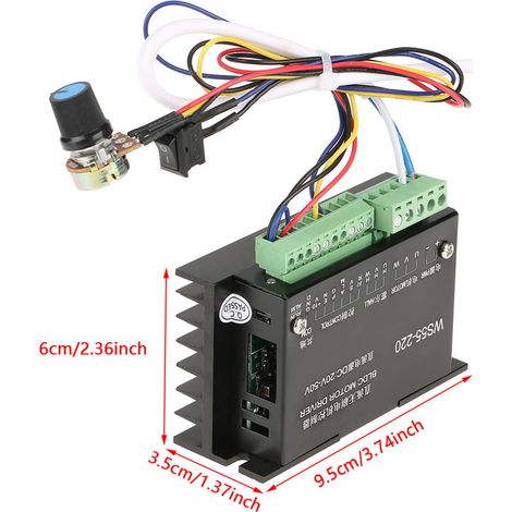 WS55-220 DC 48V 500W CNC Brushless Spindel BLDC Motortreiber (1/5)