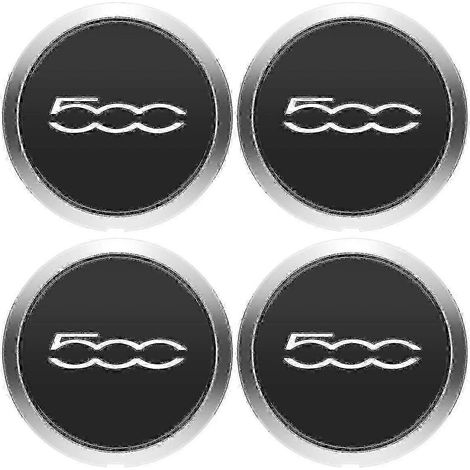 Lot 4 enjoliveurs 133mm - Fiat 500 - 68078419AC/68078421AC - Argent