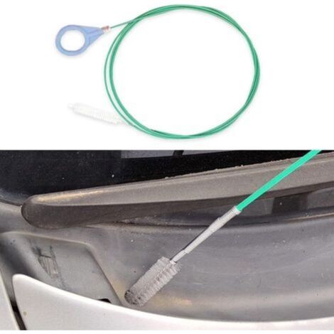 Outil de nettoyage de canalisations de toit ouvrant, brosse flexible de 2 m pour canalisations longues, nettoyage de tubes parfait pour toit ouvrant de voiture, essuie-glace