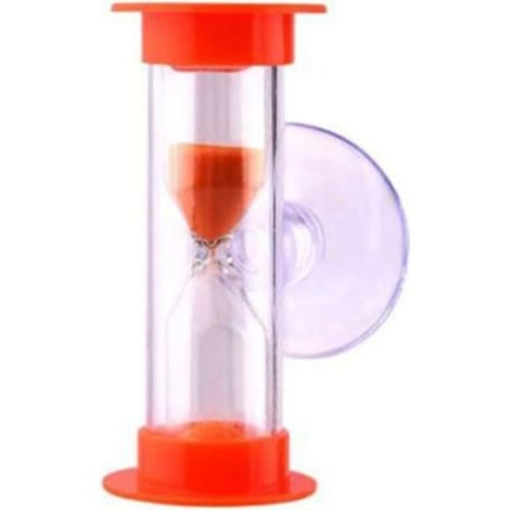 Sablier de douche 2 minutes à ventouse, sans piles, accessoire de salle de bain amusant, orange (1/4)