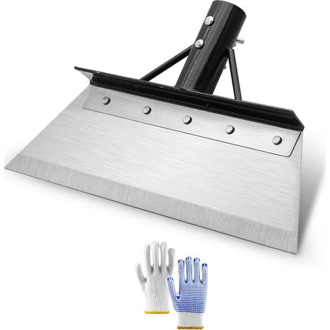 Lame de grattoir de jardin - Tête de pelle en acier inoxydable de 21 cm avec vis de montage - Outil de retrait de mousse pour terrasse, neige et glace - Tête de rechange pour outil de jardin (1/5)