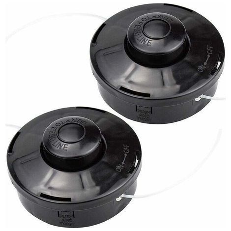 2er-Pack Universal-Nylon-Freischneiderkopf, Ersatzspule, Trimmerkopf M10 x 1,25 für Benzin-Freischneider (1/4)