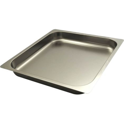 Abert teglia Gastronorm 2/3 acciaio inox 18/10 professionale bordo piano h 40 mm