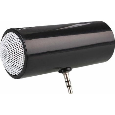 Enceinte Portable 3,5mm Jack Stéréo Mini Haut-Parleur Amplificateur de Son pour Smartphone Tablette PC Lecteur MP3 - Noir, Générique (1/5)