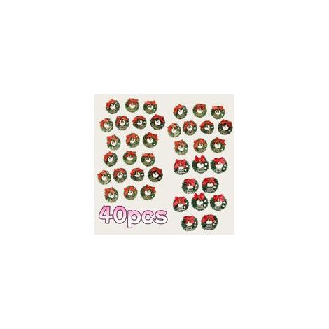 40 mini ghirlande natalizie con fiocchi rossi e campanellini dorati - decorazioni natalizie in carta in stile vintage, perfette per Natale e le festività. - Crezuo