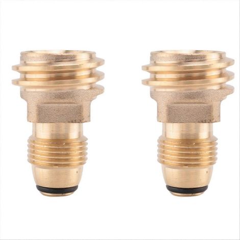 Adaptateur propane 2 pièces, convertit réservoir POL service en QCC1/Type1, raccord universel pour bouteille GPL, ensemble de 2 connecteurs robustes, compatible avec grils et appareils, remplacement f (1/5)