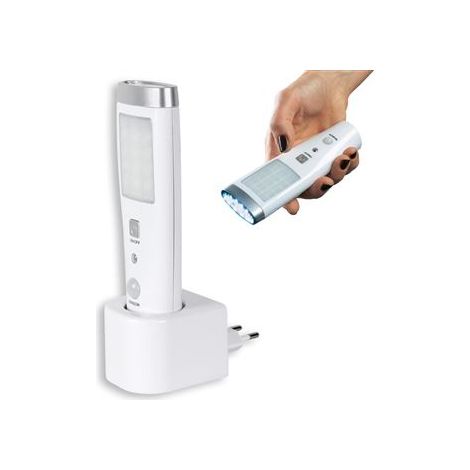 Torcia ad attivazione di movimento - Angolo di rilevamento 60° - 15 LED - Ricaricabile - 2 modalità di illuminazione - Batteria da 3,7 V - Bianca