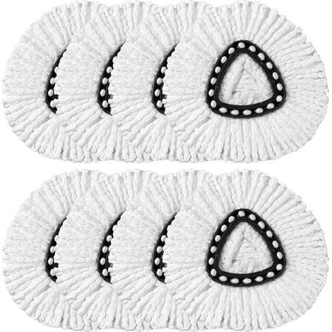 Compatible with O-Cedar EasyWring replacement heads (pack of 8) - Washable mop refills - Easy to clean (1/5)