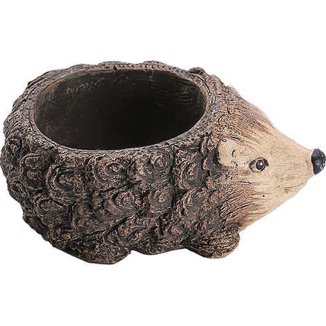 Pot de Fleurs en Forme de Tortue - Planter en Béton - Design Unique avec Trou d'Évacuation - Dimensions: 14.5x11x6cm/15x11x8cm - Gris - 1 Pièce (1/5)