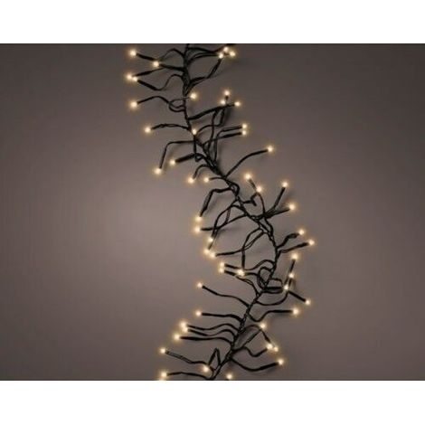 Catena luminosa LED Cluster bianco caldo classico da esterno 19 m