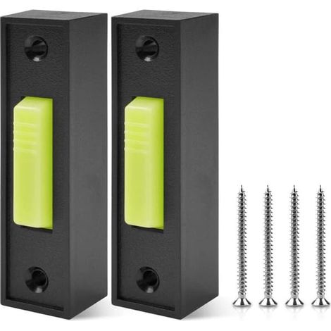 LYERCW - Lot de 2 boutons muraux universels pour ouvre-porte de garage 41A4166, bouton-poussoir mural lumineux, finition noire avec centre blanc (1/5)