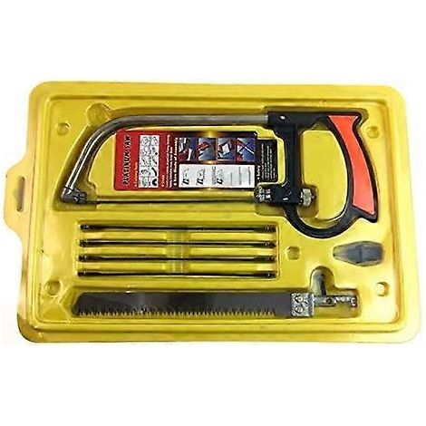 Scie magique 8 en 1 multi-usages à main pour bricolage, scie en acier, métal, bois et verre, kit de scie à 6 lames, outil de modélisme et de loisirs créatifs ( ) (1/5)