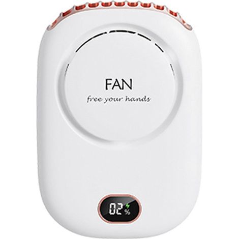 Mini ventilateur de cou, accessoire vestimentaire, rechargeable par USB, silencieux, 3 vitesses, mains libres. (1/5)