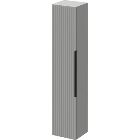 Helix Fluted Pebble Grey 300mm x 1430mm Wall Mounted 1 Door Tall Unit