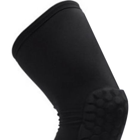 Set aus zwei Unisex-Knieschonern mit Antikollisionswirkung und erweiterter Wabenstruktur, geeignet für Basketball, schwarz, Größe M, geeignet für Personen mit einer Körpergröße zwischen 160 und 175 cm (1/4)