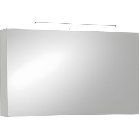 Badmöbel Spiegelschrank 110 cm Deluxe Hochglanz weiß LUGANO