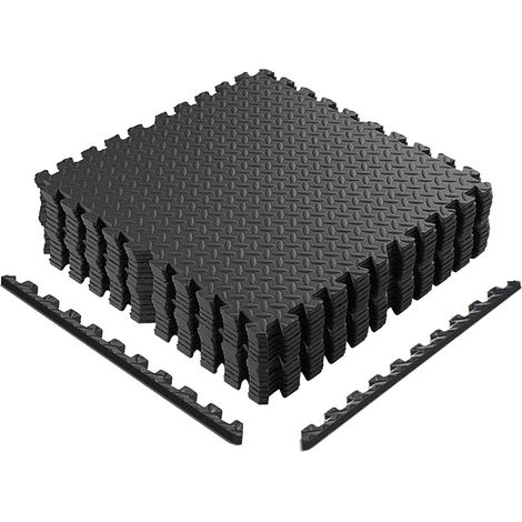 TAPPETINO FITNESS PER PALESTRA A PUZZLE SUPERFICIE DI PROTEZIONE PER PAVIMENTO SET 16 PEZZI 30 X 30 X 1,2 CM TATAMI PUZZLE (1/3)