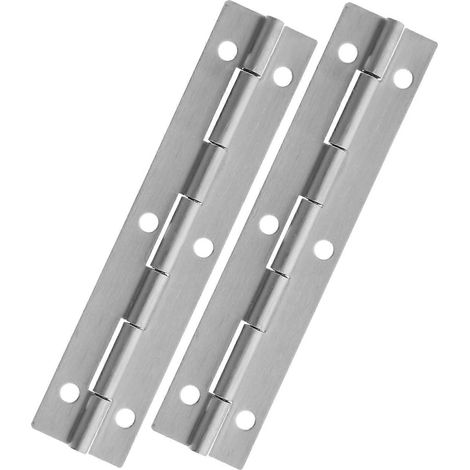 Holibanna Lot de 2 charnières en acier robustes, longues, de type piano, de 15 cm (6 pouces). (1/5)