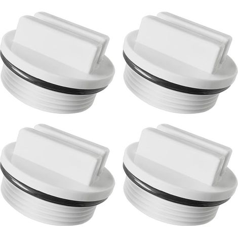 Bouchon d'hiver pour Piscine, 4 Pièces Bouchon PVC d'hivernage pour Piscine 1.5 Pouces,Retour d'hiver Bouchon de Buse de Piscine avec Joint Torique,Clapet Skimmer Piscine (1/4)