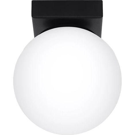Foco de superficie Eaus negro, 1 luz (1/4)