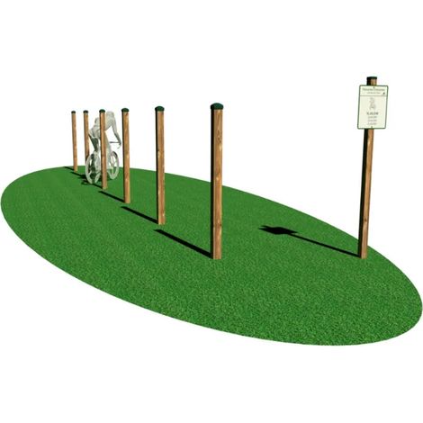 Slalom H 150 3208 Giochipark bois pin EN 1176 cm960x9x150h acier galvanisé - 1 Kg