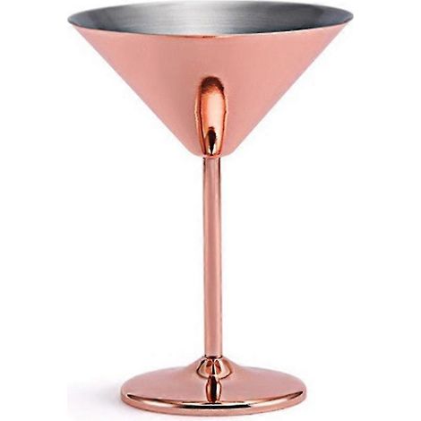 Martini-Glas aus Edelstahl, Weinglas mit hohem Boden, unzerbrechliches Weinglas, Metall-Bar-Champagnerglas (1/5)