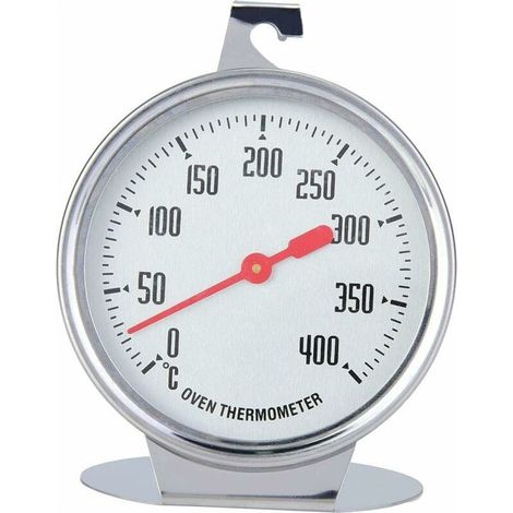 Termómetro de horno, termómetro de cocina de acero inoxidable con lectura instantánea para monitoreo de parrilla y horno (1/4)