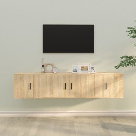 3-tlg. TV-Schrank-Set Sonoma-Eiche Holzwerkstoff