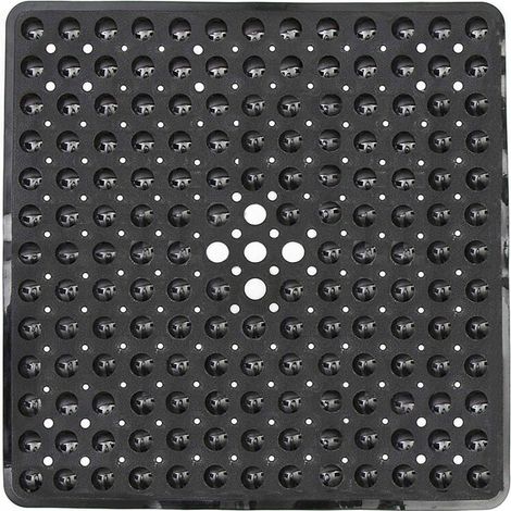 Tapis de douche antidérapant, tapis de bain carré 53 x 53 cm avec ventouses puissantes et trous de drainage, lavable en machine, séchage rapide, anti-moisissure, tapis de bain salle de bain (1/5)