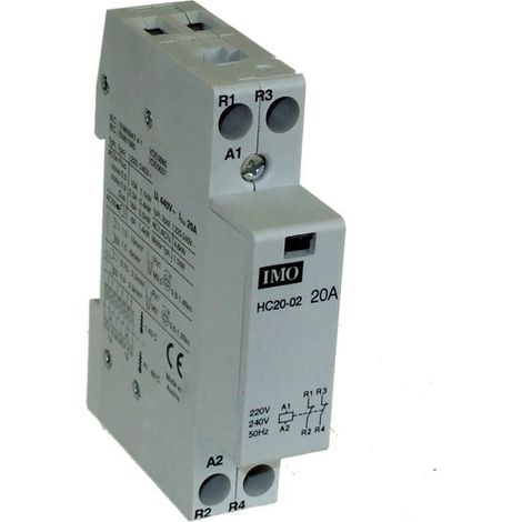 Contacteur modulaire 20A, bobine 24VAC, 2NF, 1 module - IMO