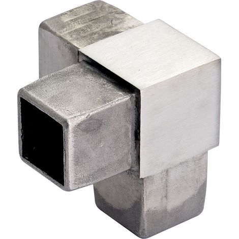 CROSO Eckstützenverbinder für Vierkantrohr 40 x 40 x 2,0 mm, Edelstahl V4A (1/3)