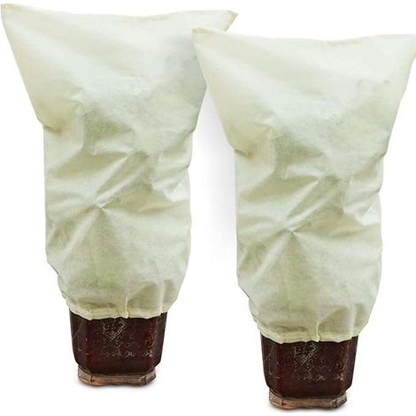 Capuchas agrotextiles para protección de plantas contra las heladas, 80x100cm, 50g/m², 2 unidades.