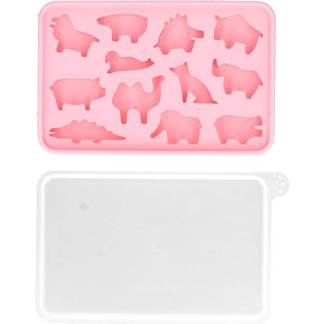 Moule à glaçons en forme d'animaux, barre à glace avec couvercle, outil DIY pour cuisine, rouge.