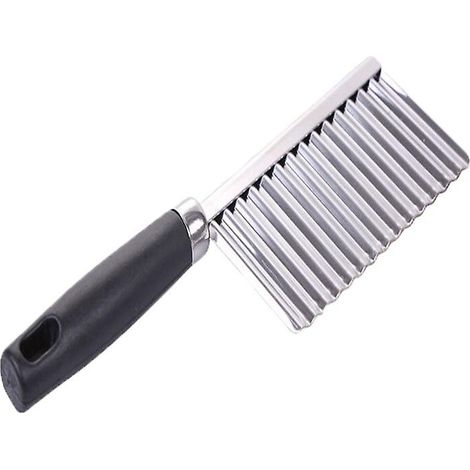 Coupe-frites en acier inoxydable, accessoires de cuisine, couteau ondulé, hachoir à lame dentelée, trancheuse à carottes, outils pour légumes (1/5)