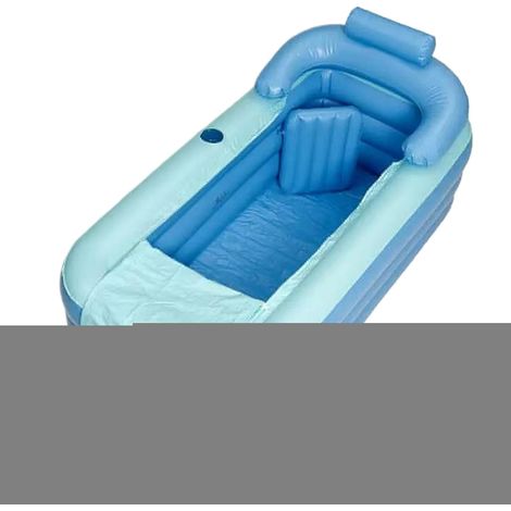 Gonflable de Douche Bain Spa Portable Pliable Tapis de Siège de Spa Gonflable Portable en PVC hommes, femmes, garçons, filles, ados, - fournitures de salle de bain (1/5)