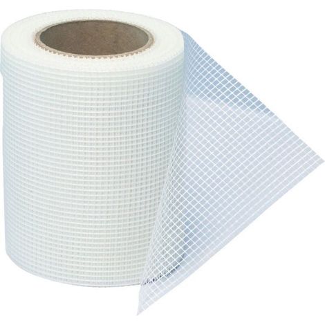 1 rouleau Bande armature autocollante, treillis fibre de verre, 25 m x 10 cm, pour joints et angles (1/5)
