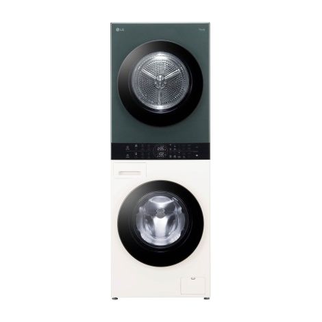 LG – Lave-linge hublot 12kg – Sèche-linge pompe à chaleur 10kg – Moteur AI Direct Drive – Essorage 1400 tours/min – Connectivité Wifi (1/5)