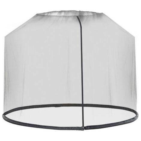 Moustiquaire cylindrique pour parasol 3 m – Protection optimale contre les insectes – Fermeture éclair – Maillage en polyester oxford 210D (1/5)