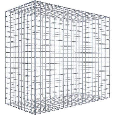 Gabiondeco - Gabion 100 cm x 90 cm x 50 cm (L x H x P). mailles 5 x 5 cm. Fermeture par anneaux en c - Made in Germany (1/5)