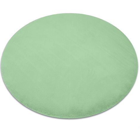 Alfombra BUNNY círculo verde Imitación de piel de conejo green circulo 140 cm