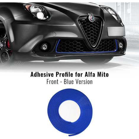 Profilo Adesivo per Dam Paraurti Alfa Mito con Biadesivo 3M APT - Colore: BLU - Confezione: ANTERIORE