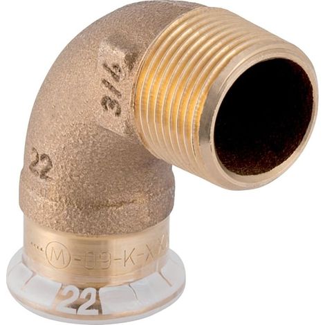 Geberit Mapress Kupfer Übergangswinkel 90° mit Außengewinde, DN 25, 63886 (1/5)