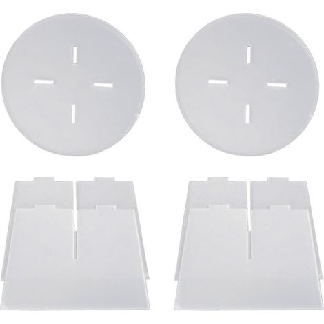 Mini support pour plantes d'intérieur, pot de fleurs rond en acrylique, étagère de bureau, décoration pour la maison ou le bureau, design compact, montage facile, ensemble (1/5)